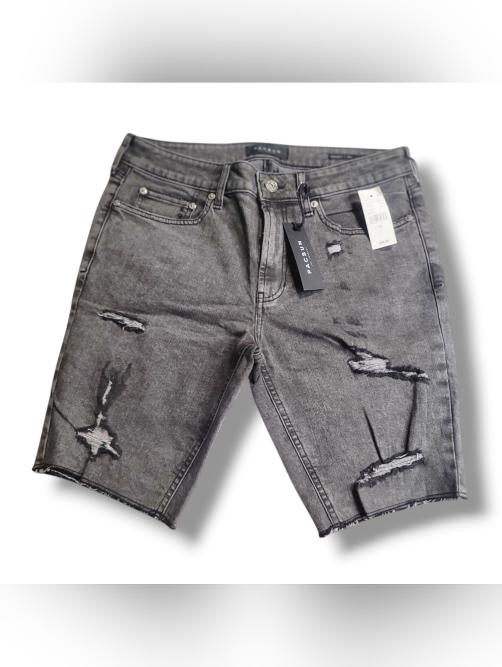 PacSun Men’s Distressed Gray Denim Shorts